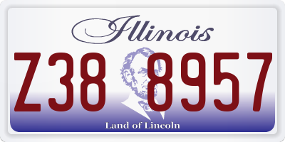 IL license plate Z388957