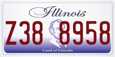 IL license plate Z388958