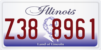 IL license plate Z388961