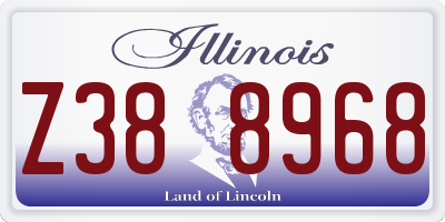IL license plate Z388968