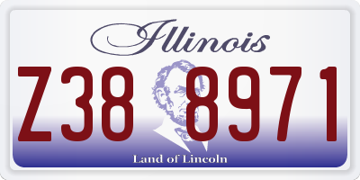 IL license plate Z388971