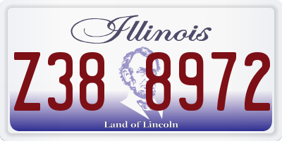 IL license plate Z388972