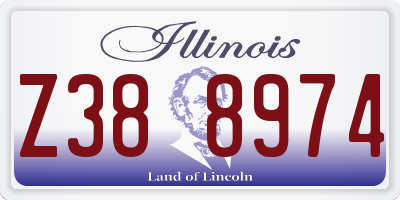 IL license plate Z388974