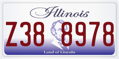IL license plate Z388978