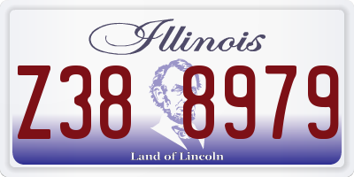 IL license plate Z388979