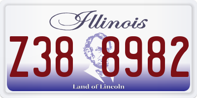 IL license plate Z388982