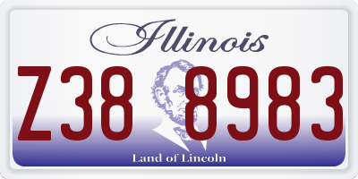 IL license plate Z388983