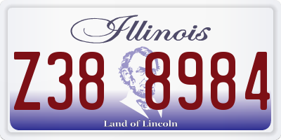 IL license plate Z388984