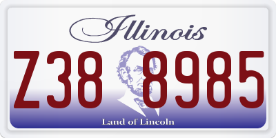 IL license plate Z388985