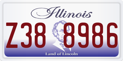 IL license plate Z388986