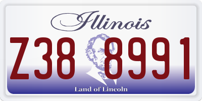 IL license plate Z388991