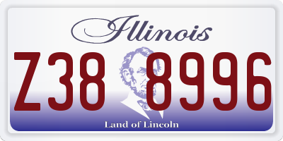 IL license plate Z388996