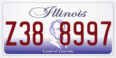 IL license plate Z388997