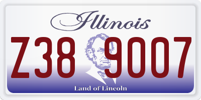 IL license plate Z389007