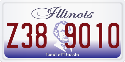 IL license plate Z389010
