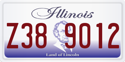 IL license plate Z389012