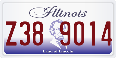 IL license plate Z389014
