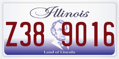 IL license plate Z389016