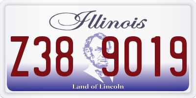 IL license plate Z389019