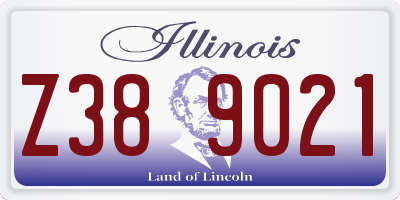 IL license plate Z389021