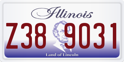 IL license plate Z389031