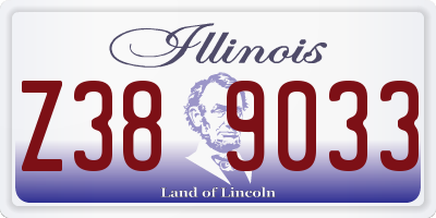 IL license plate Z389033