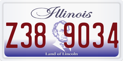 IL license plate Z389034