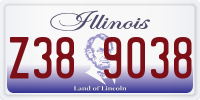 IL license plate Z389038