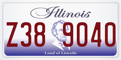 IL license plate Z389040