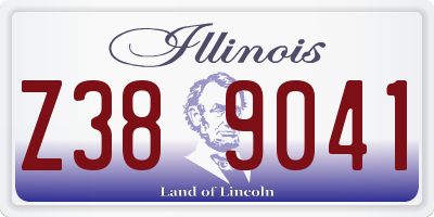 IL license plate Z389041