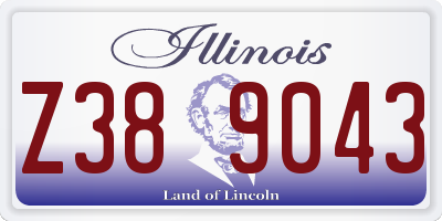 IL license plate Z389043