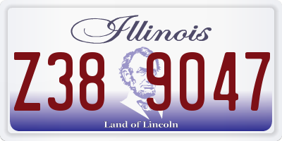 IL license plate Z389047