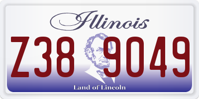 IL license plate Z389049