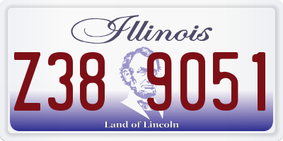 IL license plate Z389051