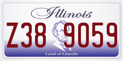 IL license plate Z389059
