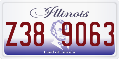 IL license plate Z389063