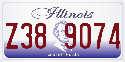 IL license plate Z389074