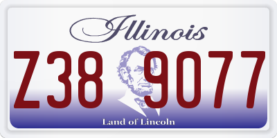 IL license plate Z389077