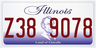 IL license plate Z389078