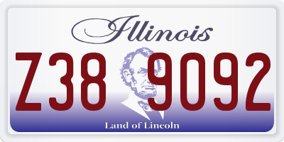 IL license plate Z389092