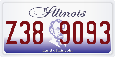 IL license plate Z389093