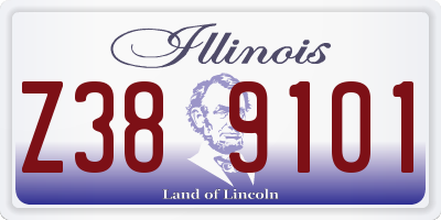 IL license plate Z389101
