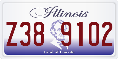 IL license plate Z389102