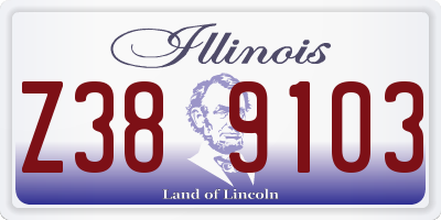 IL license plate Z389103
