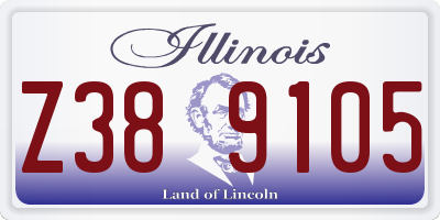 IL license plate Z389105