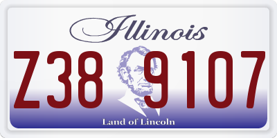 IL license plate Z389107