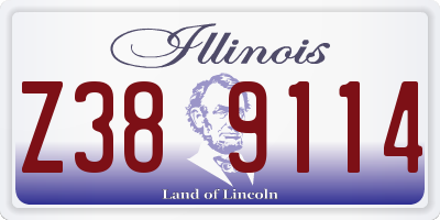 IL license plate Z389114