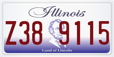 IL license plate Z389115