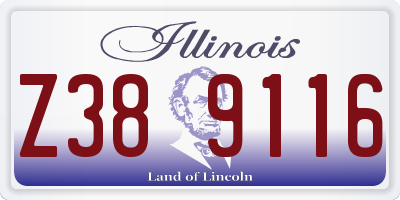IL license plate Z389116