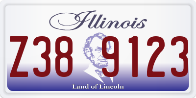 IL license plate Z389123